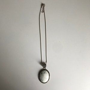 White Stone Statement Necklace